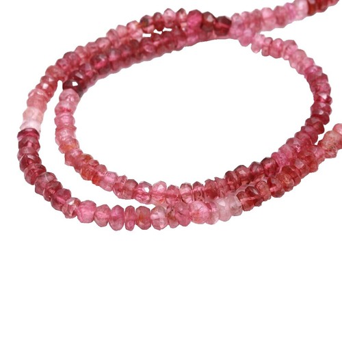 Perles de pierres précieuses à facettes d'oignon rubis rose naturel 6