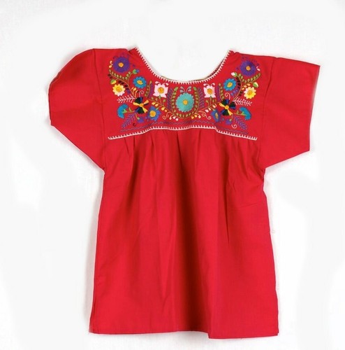 Embroidered blouse, peasant, floral, mexican blouse, hand made - Picture 11 of 12