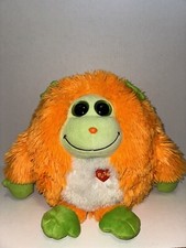 Ty Monstaz Chester Orange Green Medium Plush Stuffed Animal Toy Fluffy