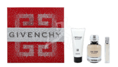3pc SET L'INTERDIT By GIVENCHY 80ml EDP Spray 12.5ml EDP Spray & 75ml Body Milk