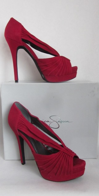 jessica simpson red platform heels