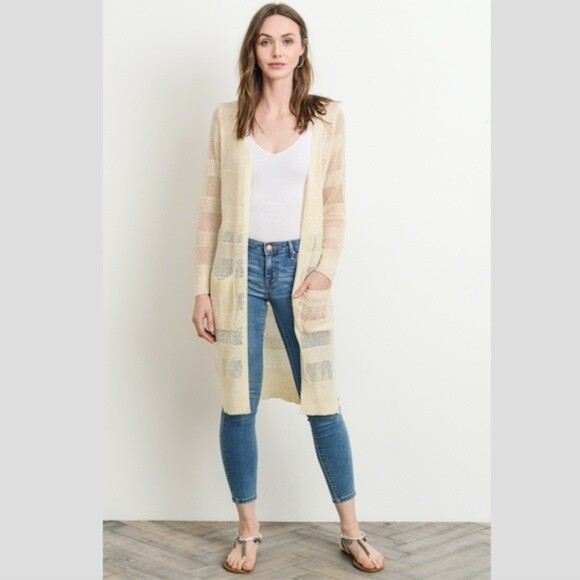 tan duster cardigan