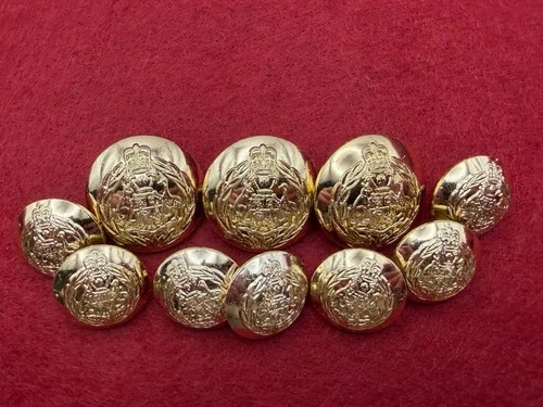 LOT of 10 Staybrite Australian GOVERNMENT / ARMY Unknown Uniform Buttons STOKES