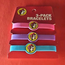 Bucees Adjustable Charm Kids Bracelets 3-Pack Animal Theme Pink Purple Blue