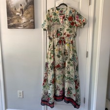 Vince Camuto Summer Swirl Floral Maxi Dress Split V-Neck Multi 91225B950 Mens