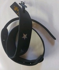 DSL Leather Guitar Strap Silver Star 2.5&rdquo; Made in Australia