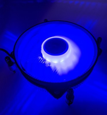 NEW HIGH POWER  Low Profile Blue LED for i7/i5/i3/i9 Active PC CPU Cooler Fan