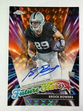 2024 Topps Chrome - Future Stars Autographs Brock Bowers Orange Refractor /25