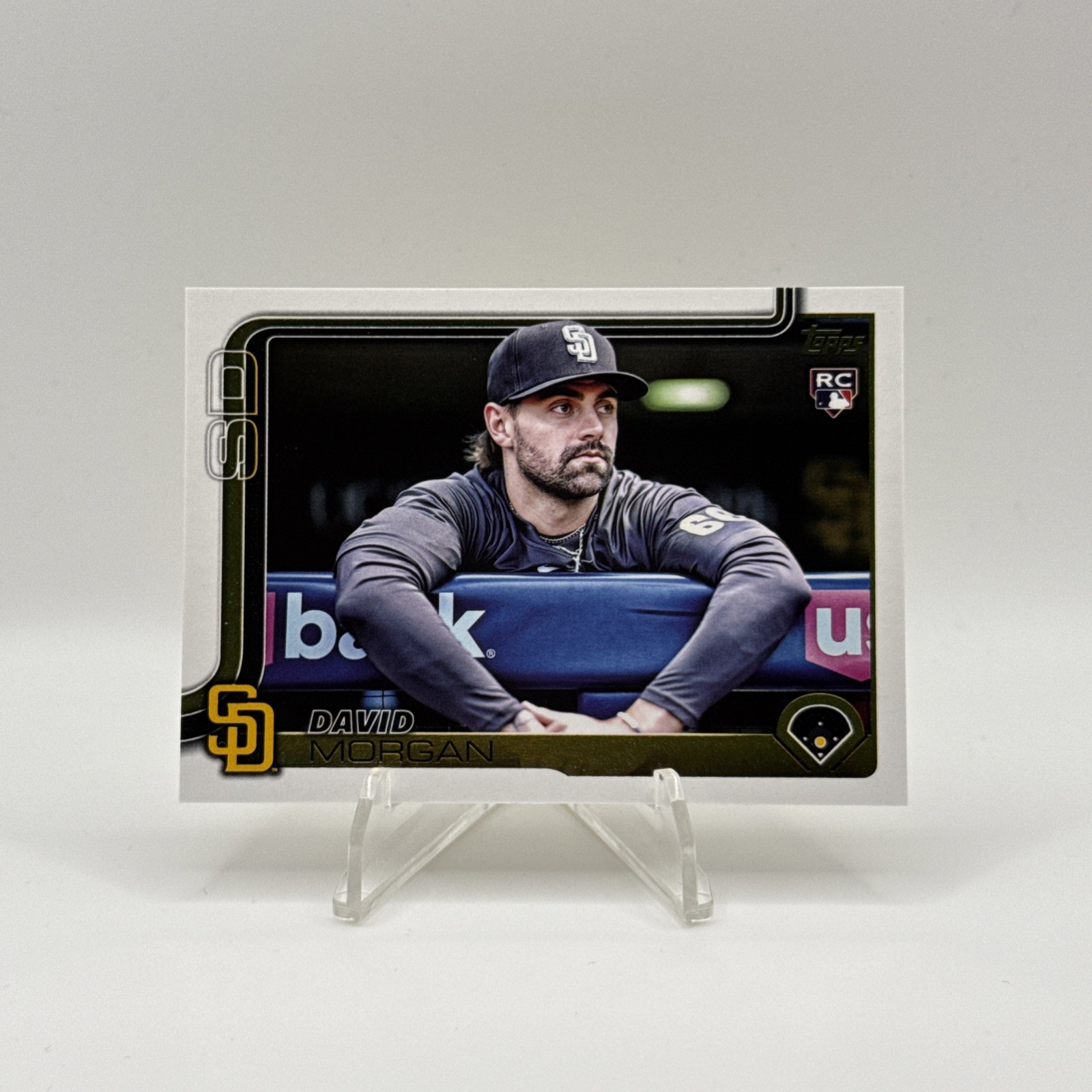 2025 Topps Update Series David Morgan #US348 Golden Mirror Image Variation
