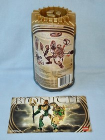 Lego Bionicle IRUINI (8762) Gold Toa Hagah Warrior in Canister with 2 Spinners