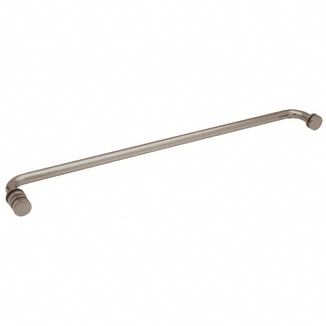 CRL TBCC24BN Brushed Nickel 24" Towel Bar with Contemporary Knob - Imagen 2 de 2