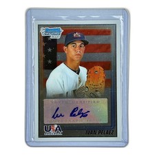 Ivan Pelaez Chrome USA Baseball Autographs 2010 Bowman Draft #USAA-15