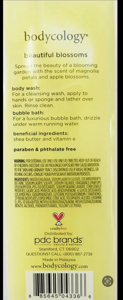 2x Bodycology Hermosas Flores 2 en 1 Jabón Corporal Baño Burbujas 16 OZ Descontinuado Foto 2 de 4