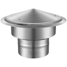 6" Stainless Steel Chimney Cap - All-Weather Rain Protection