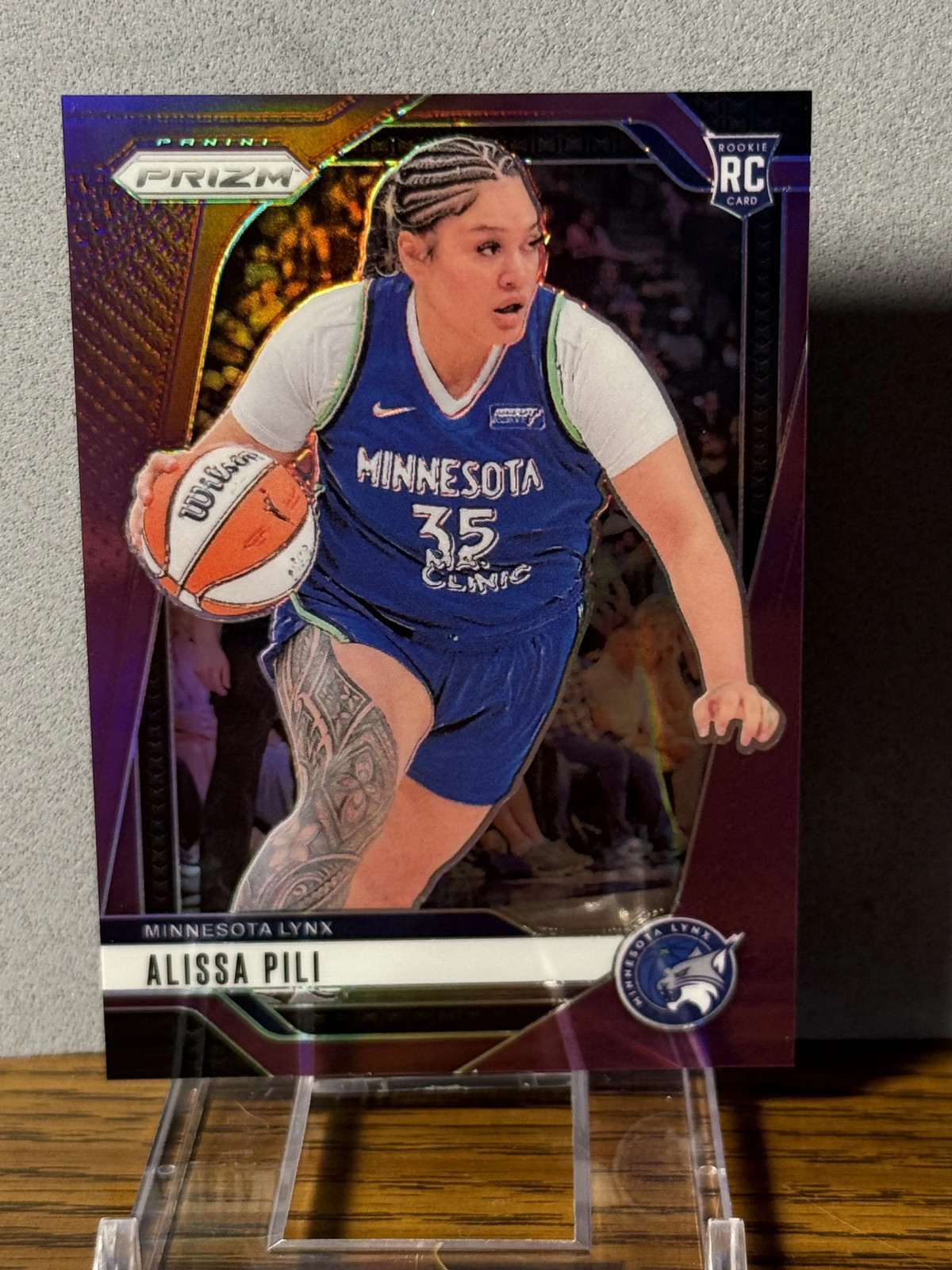 2024 Panini Prizm WNBA Alissa Pili RC Purple Prizm 118/149 #83 Lynx