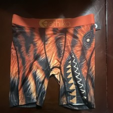 Ethika Boys Boxer Briefs XL 12/14 Tiger Print Orange Black Animal Pattern