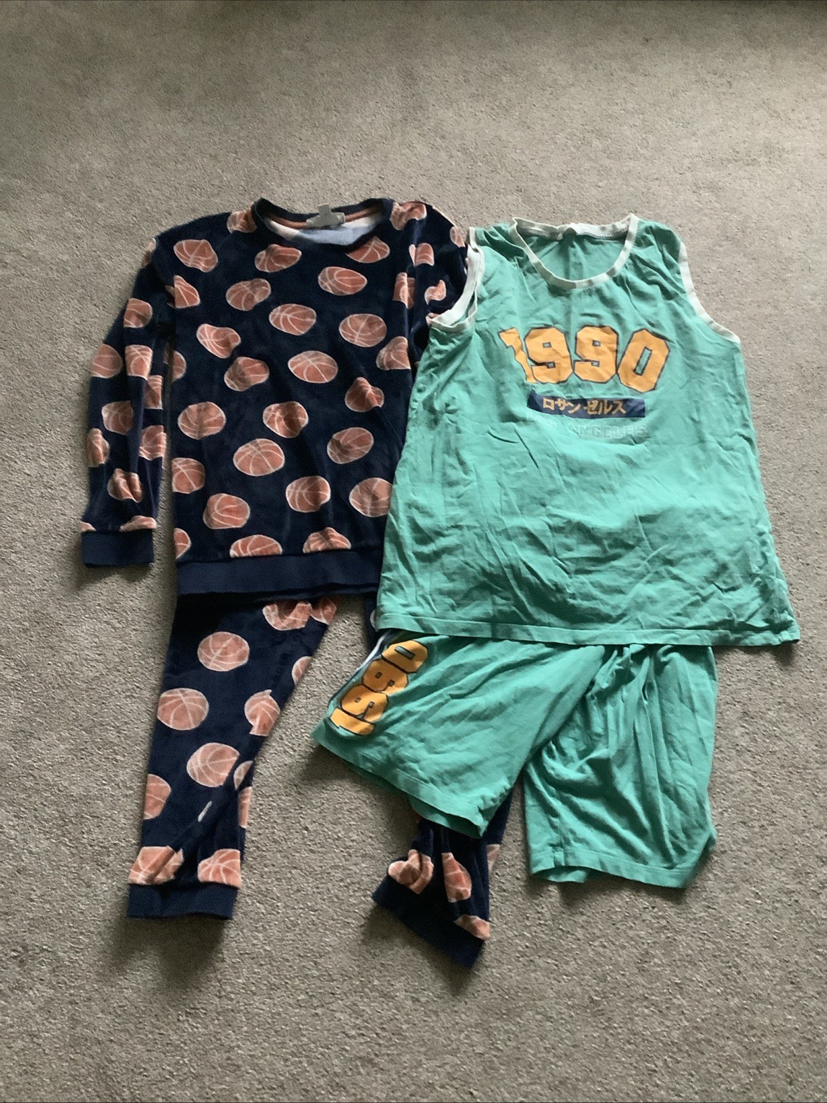 Boys M&S Pyjamas bundle Age 13-14 / 14-15 Minecraft/ basketball image 2