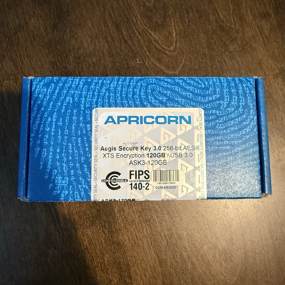Apricorn 120GB Aegis Secure Key 3.0 256-bit AES XTS Encryption 120GB USB 3.0 - Image 2 of 4