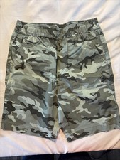 Members Mark Boys Woven Shorts Green Camo Size 14/16