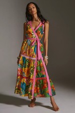 Farm Rio x Anthropologie Palm Wrap Maxi Dress