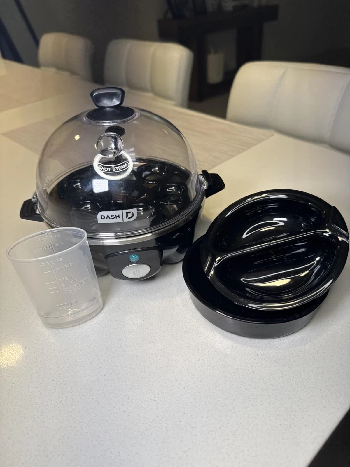 Dash Rapid Egg Cooker - Boiler & Steamer for 7 Eggs, BPA Free Black
