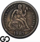 1887 Seated Liberty Dime