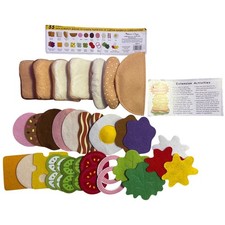 Melissa Doug Felt Sandwich Play Food Set 33 Piece Pretend Kitchen Toy