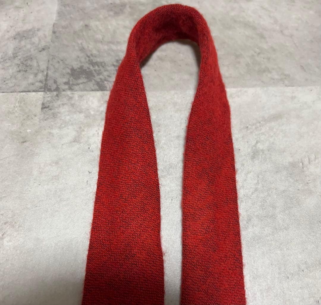 Old GUCCI Tie Solid Interlocking Cashmere Blend - image 5