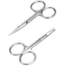 Facial Hair Small Grooming Scissors For Men Women - Eyebrow, Nose Hair, Musta...