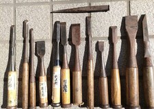 Japanese Nomi Chisel Tools Set Vintage Hand Tools Rusty Chips Edition Japanese Nomi Chisel Tools Set Vintage Hand Tools Rusty Chips Edition