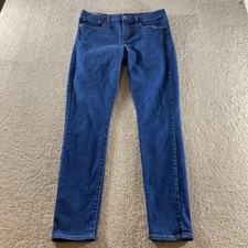 Levi's 711 Skinny Jeans Womens 31 Medium Blue Excellent Stretch Denim Mid Rise