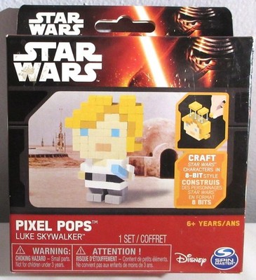 Star Wars  Pixel Pops LUKE SKYWALKER Building Set Spin Master New 