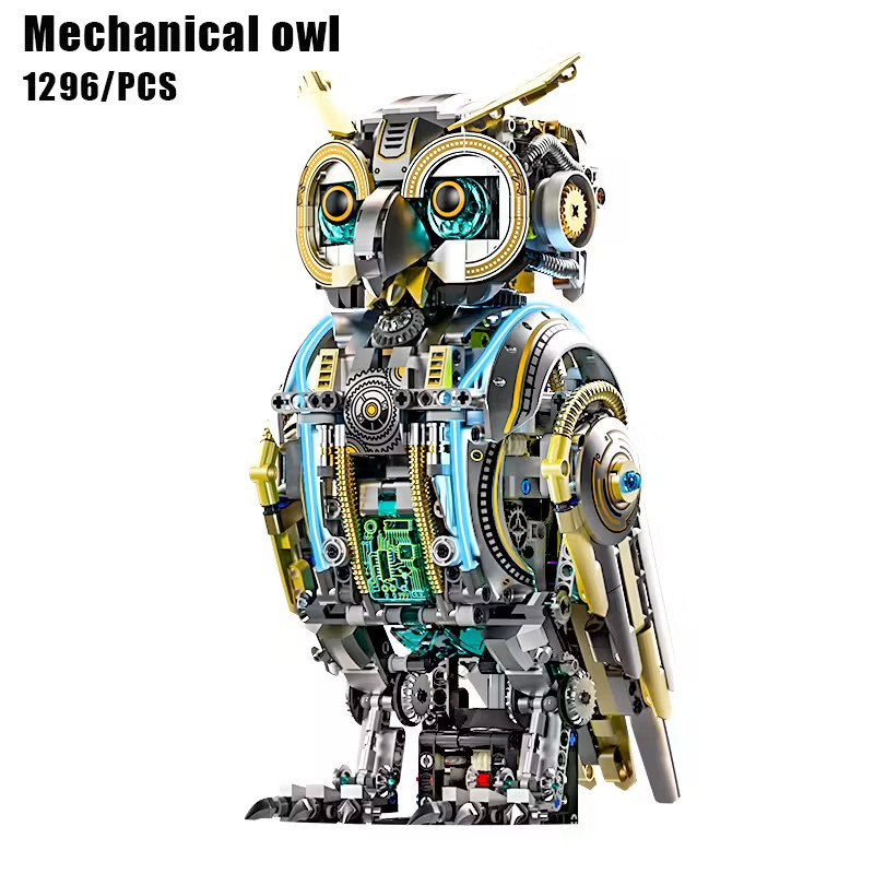 Steampunk Roboter Eule Klemmbausteine Abenteuer für Kreative Köpfe Geschenk
