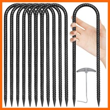 Trampoline Stakes Anchors High Wind 12''Ground Anchor Tent Stakes Heavy Duty,...