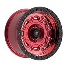 18x9 Fittipaldi Offroad Ft100rtb Mach Red Tint W Black Ring Wheel 6x135 18mm