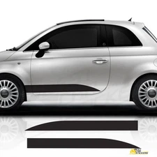 For Fiat 500 Side Racing Stripes Car Decals Vinyl Stickers Custom Auto Graphics