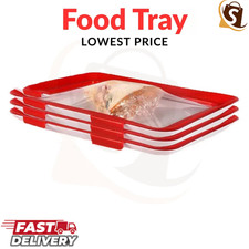 Reusable Stretch Food Preservation Tray Fresh Keeper Kitchen Storage Organizer