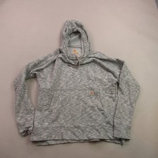 Carhartt Hoodie Womens Small 4-6 Long Sleeve Hooded Pullover Relaxed Gray