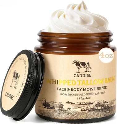 CADDISE Whipped Beef Tallow for Skin   100% Grass-Fed 4 Fl Oz (Pack of 1)