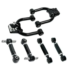 Front Upper Control Arms + Rear Camber Toe Arm Kit For Honda Civic EK 1996-2000