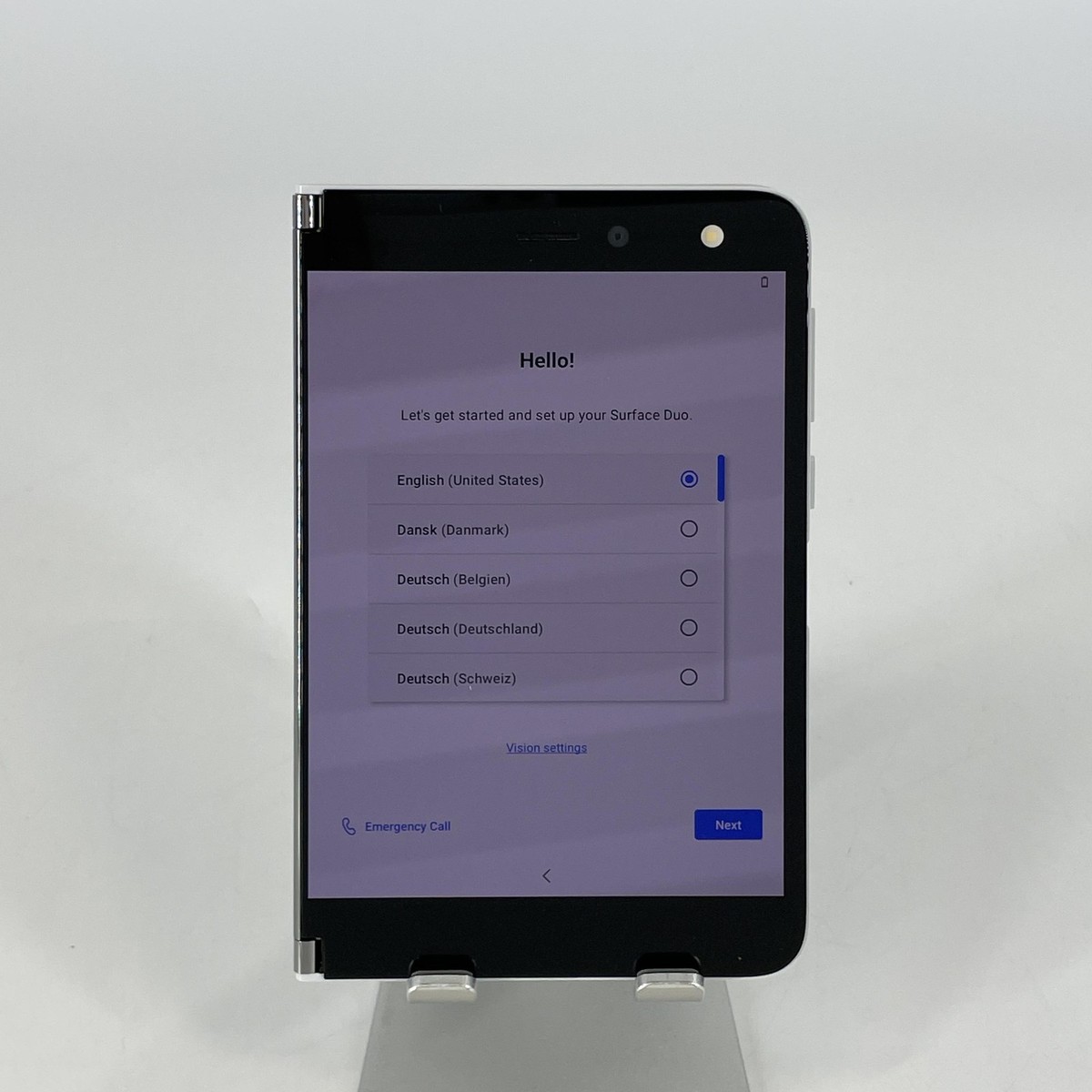 Microsoft Surface Duo Glacier 128GB Unlocked - Frame Crack Near