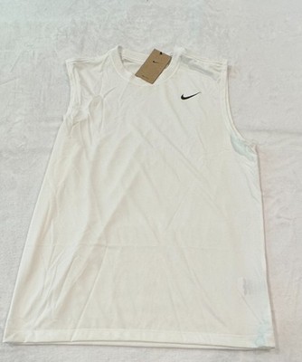 Nike Dri-Fit Legend White Tank Top Training Men's L Large DX0991 100 Dri  Fit
