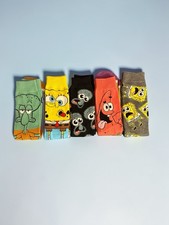 Brand New - One Size Fits Most - Spongebob Squarepants - 5 Pair Crew Socks