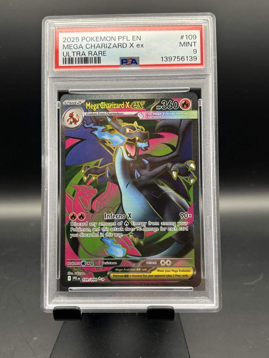 2025 Mega Charizard X Ex Phantasmal Flames #109 PSA 9 | eBay