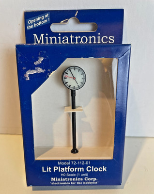 Vintage HO Scale Miniatronics Lit Platform Clock New In Box