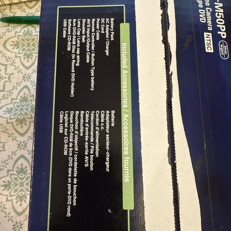 NEW Panasonic Camcorder Model VDR-M50PP VDR M50PP New Open Box DVD VIDEO CAMERA - Image 2 of 4