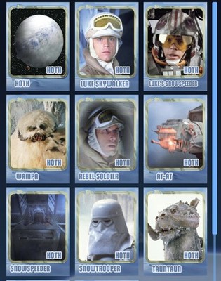 Star Wars Card Trader 2015 First Insert Set - Gold Hoth - so selten wie Sets kommen