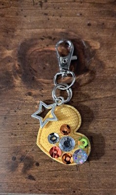 Heart-shaped Charm Purse Bookbag Backpack Key Chain Sequence