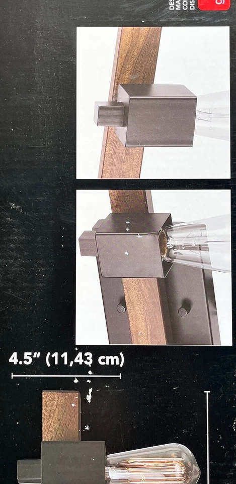 Globe Electric Phoenix 4-Light Bathroom Vanity Light 31” Fixture Matte Black NEW - Image 2 of 4