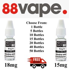 Nicotine Shots 10ml 15mg 18mg 88 Vape Juice E liquid Nic Nic Shots 100%VG